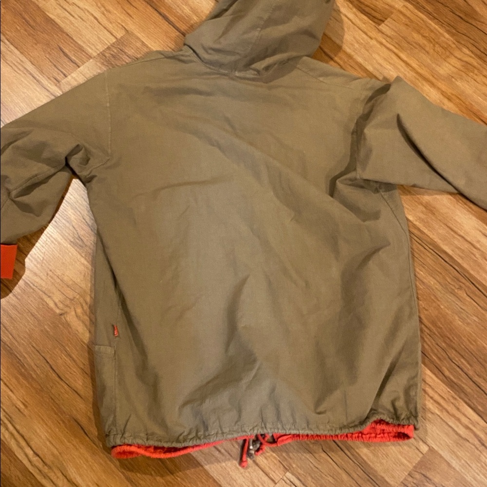 Haris Cotton Natural fabrics cotton Brown and Red Hooded Jacket - Picture 6 of 6